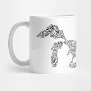 Great Lakes Map Design Mug